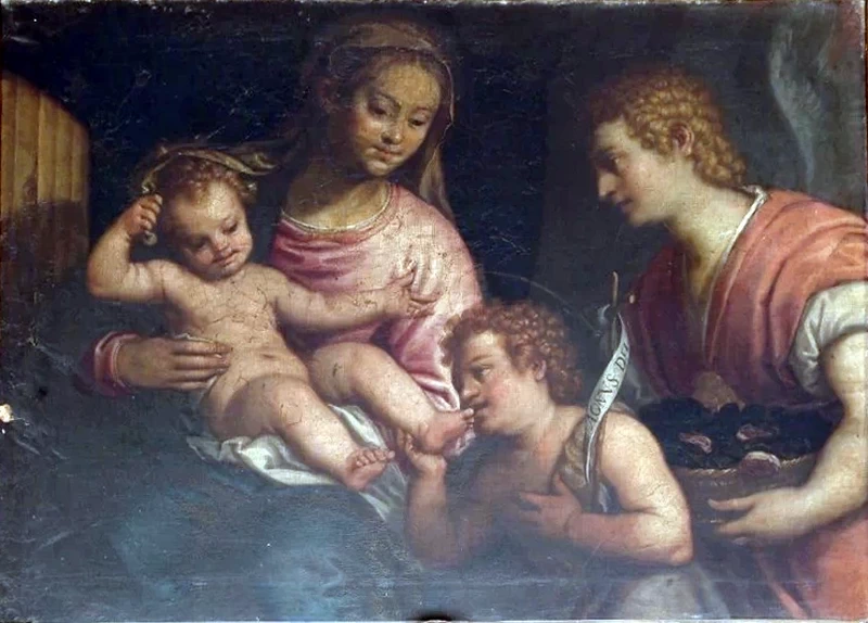 Madonna col Bambini, Giovannino e l'angelo